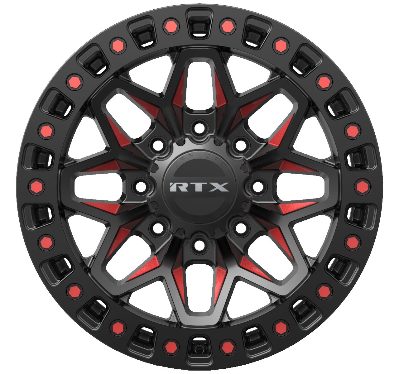 Zion • Gloss Black Milled Red • 18x9 8x180 ET20 CB125