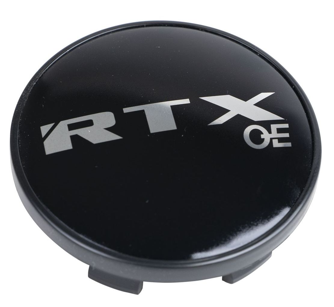 RTX 9074K59B1OE - Center Cap Gloss Black RTXoe Chrome Black Background