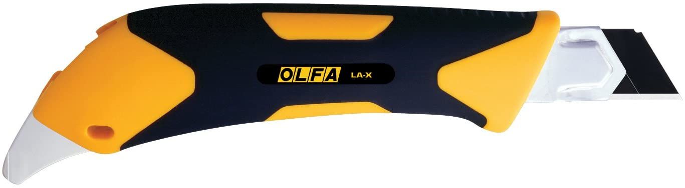 LA-X 18mm Fiberglass Rubber Grip Heavy-Duty Utility Knife