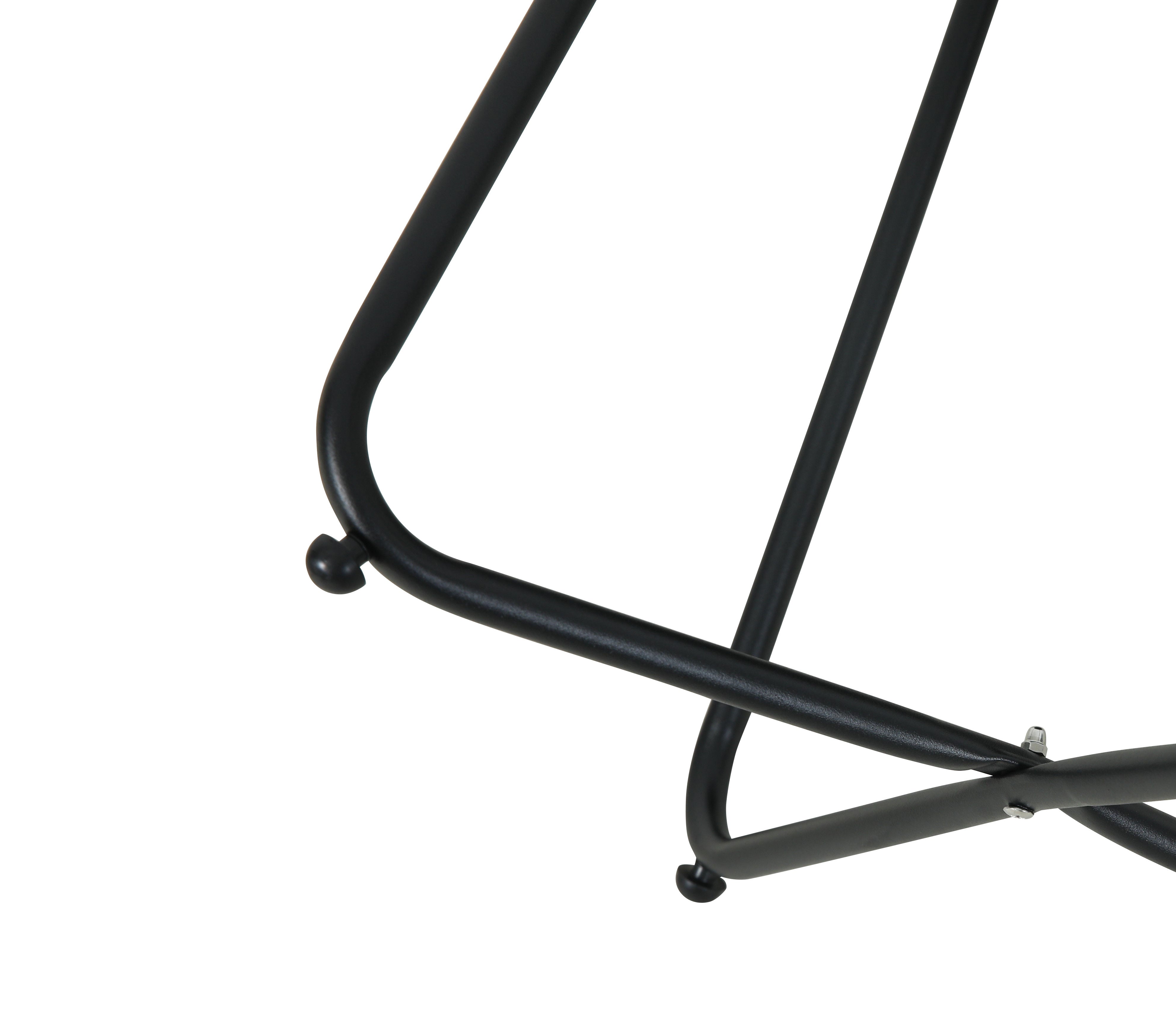 PatioZone 18'' Round Side Table with Steel Frame (IGUANA-GM23-19B) - Black