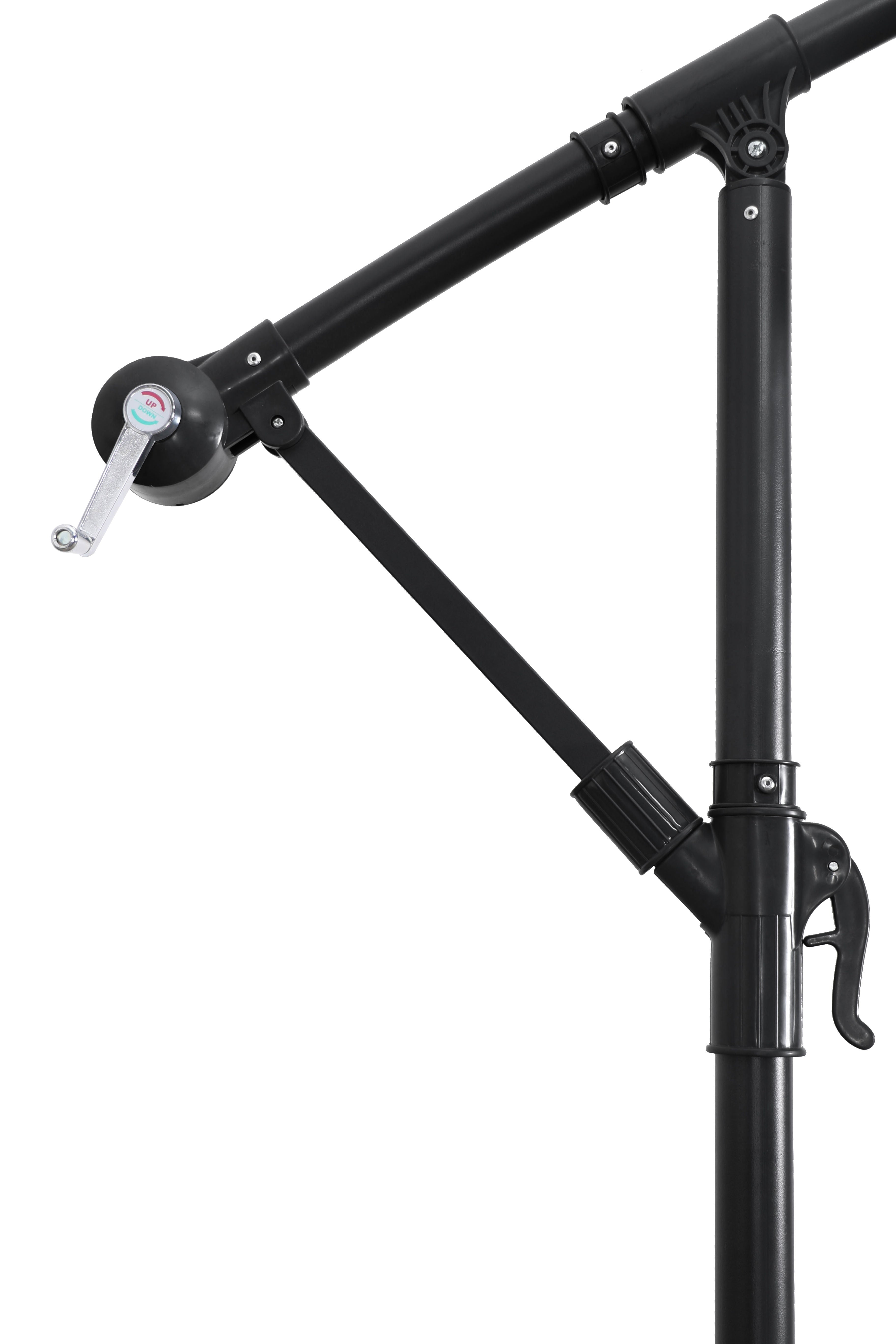 10' Tilting Offset Umbrella in UV-Protected Polyester - Black