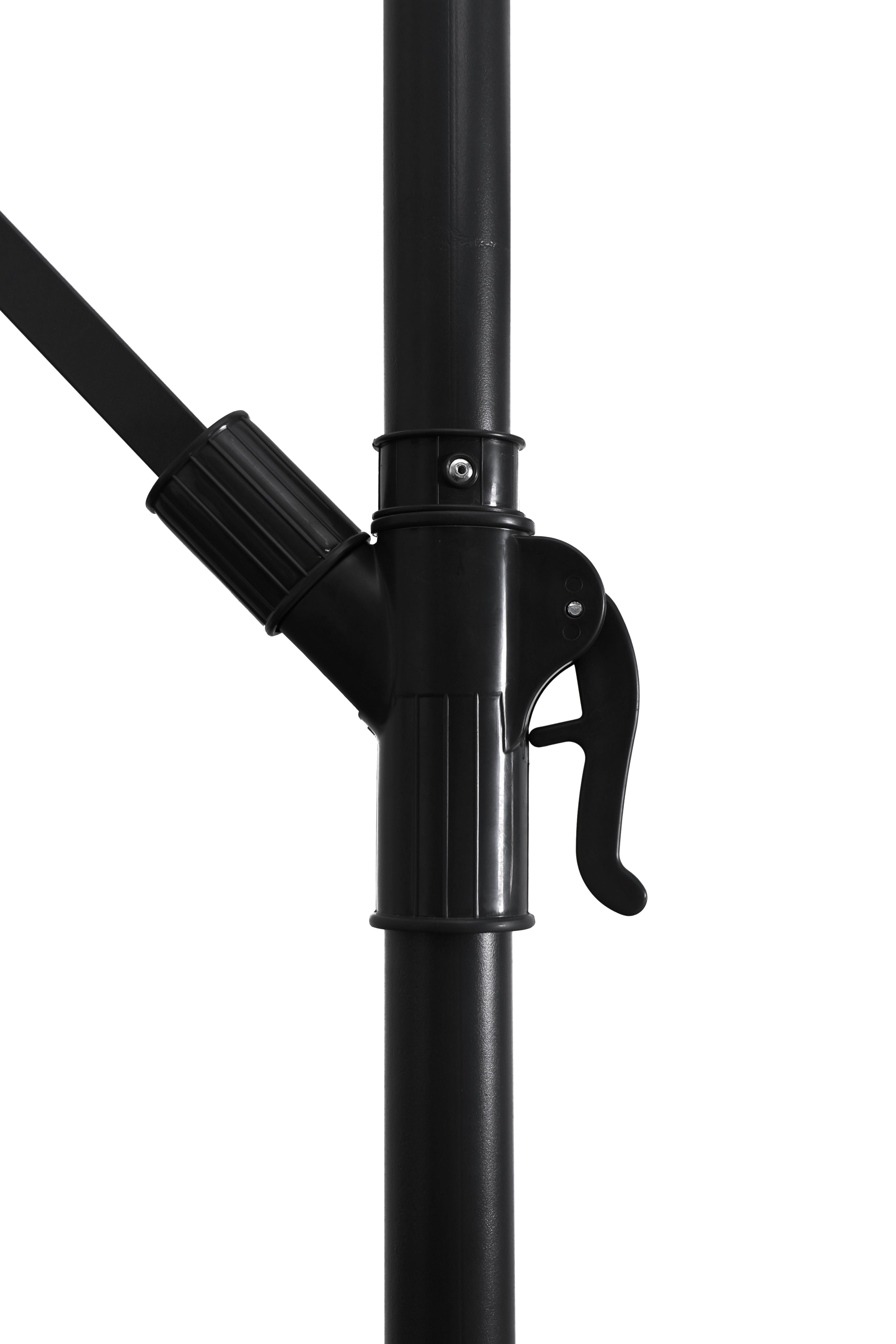 10' Tilting Offset Umbrella in UV-Protected Polyester - Black