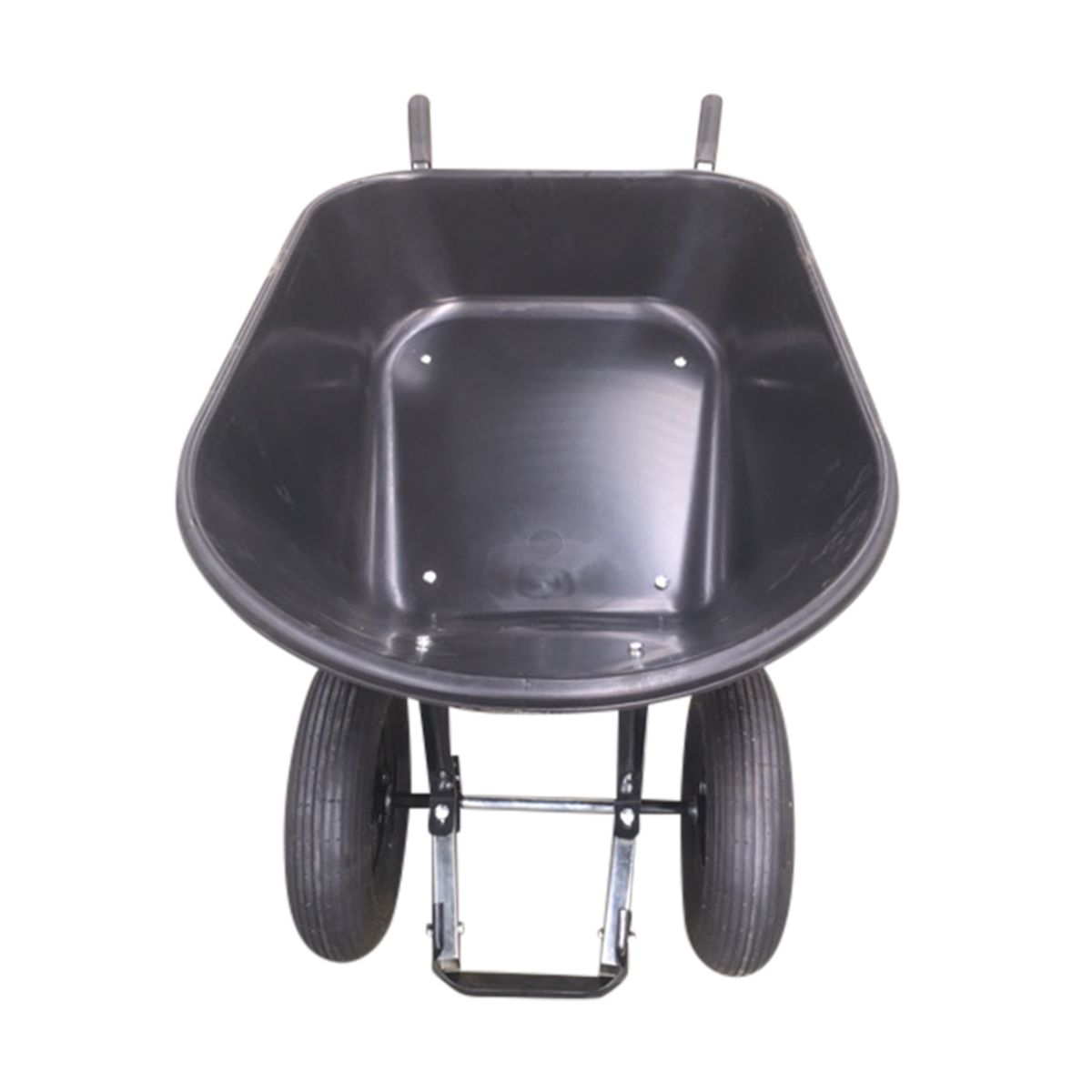 Double-Wheeled Wheelbarrow 7 ft³  BLACK/STEEL, BOX 1/3 (TRAY)