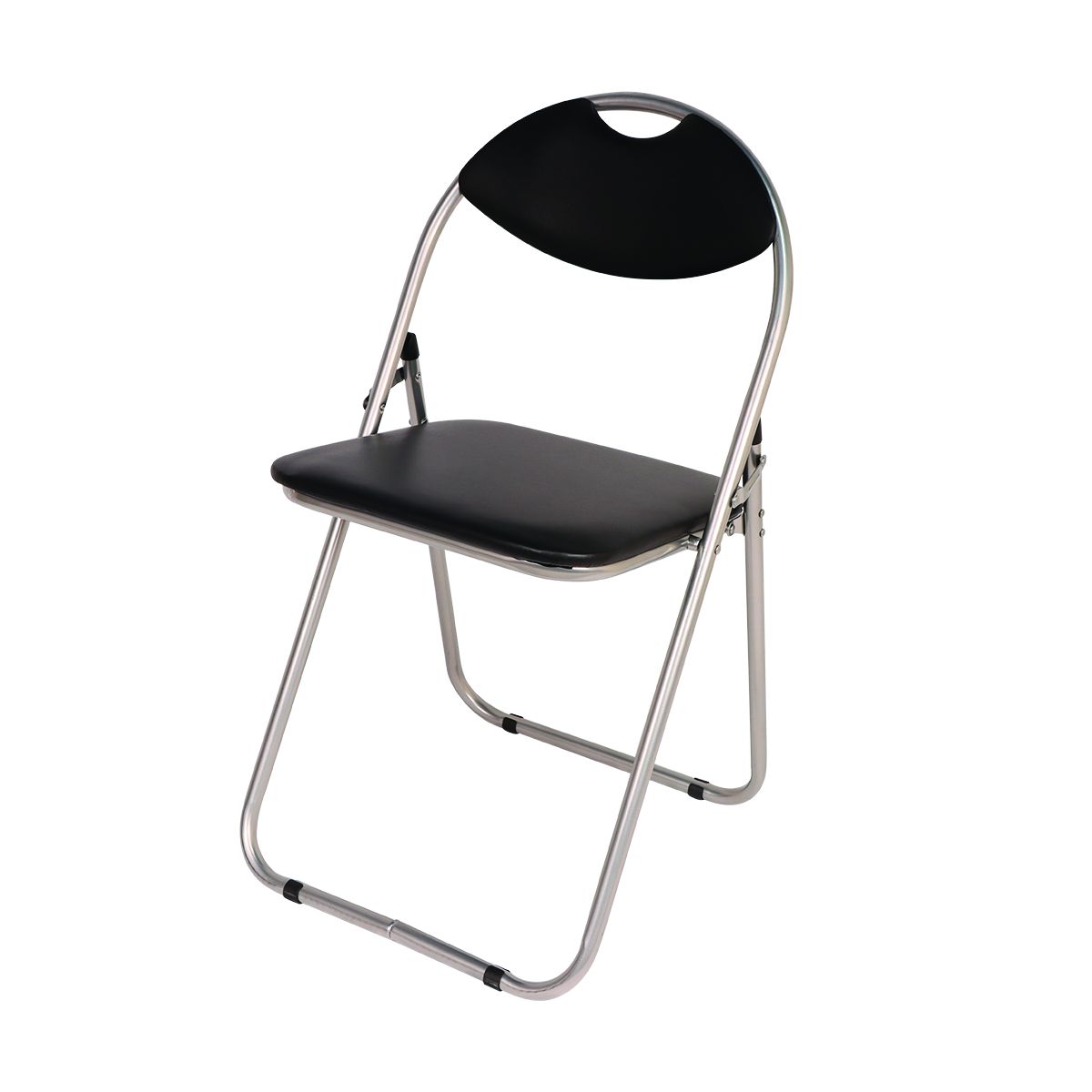 (6) Steel and polyurethane folding chair BLACK