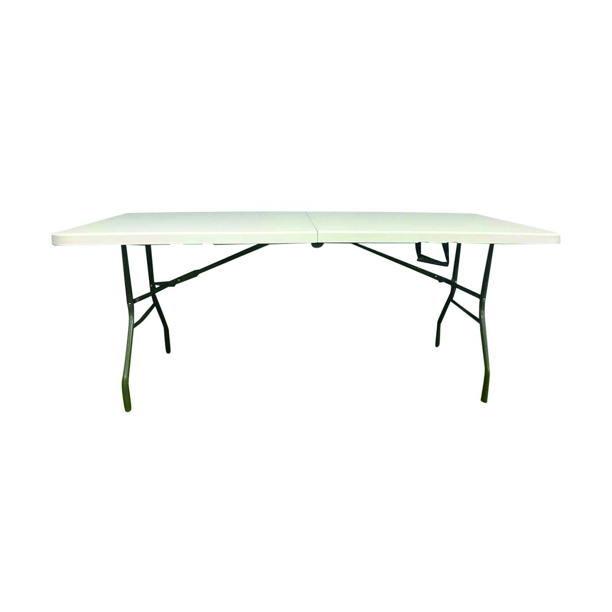 6' Steel folding table with HDPE tabletop WHITE