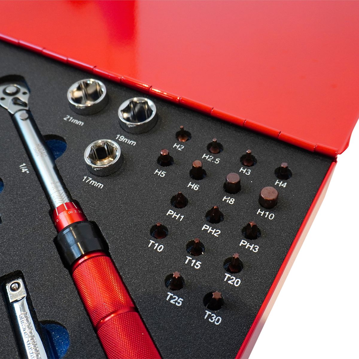 Rodac RD1222 - Torque Wrench Kit with 1/2", 3/8" and 1/4" Drives