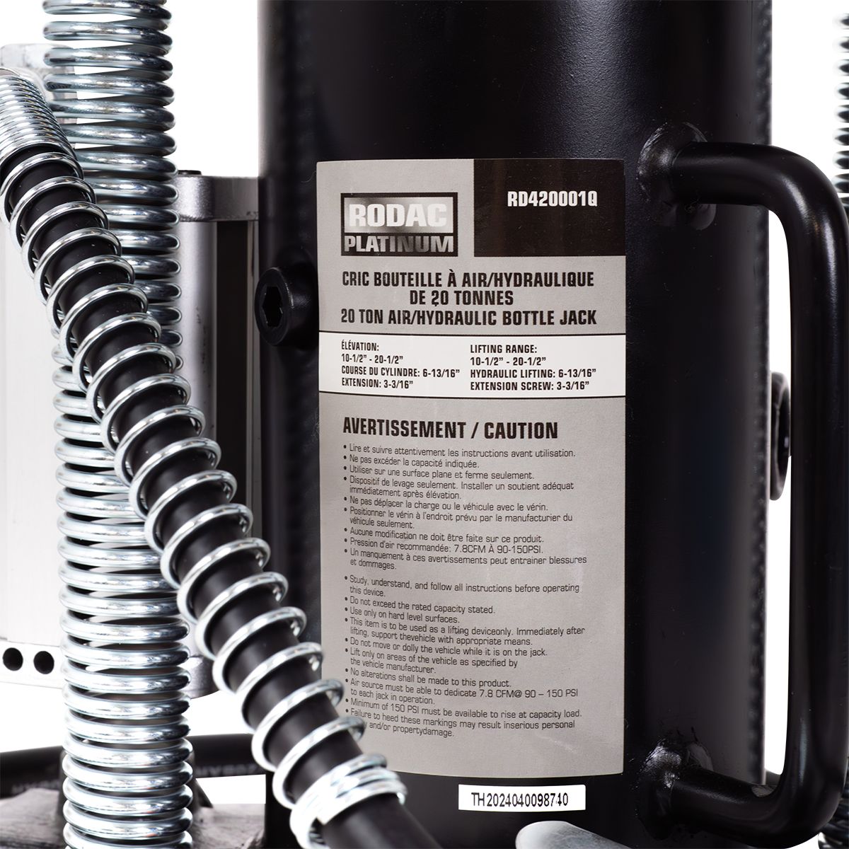 Hydraulic Pneumatic Bottle Jack 20 Ton