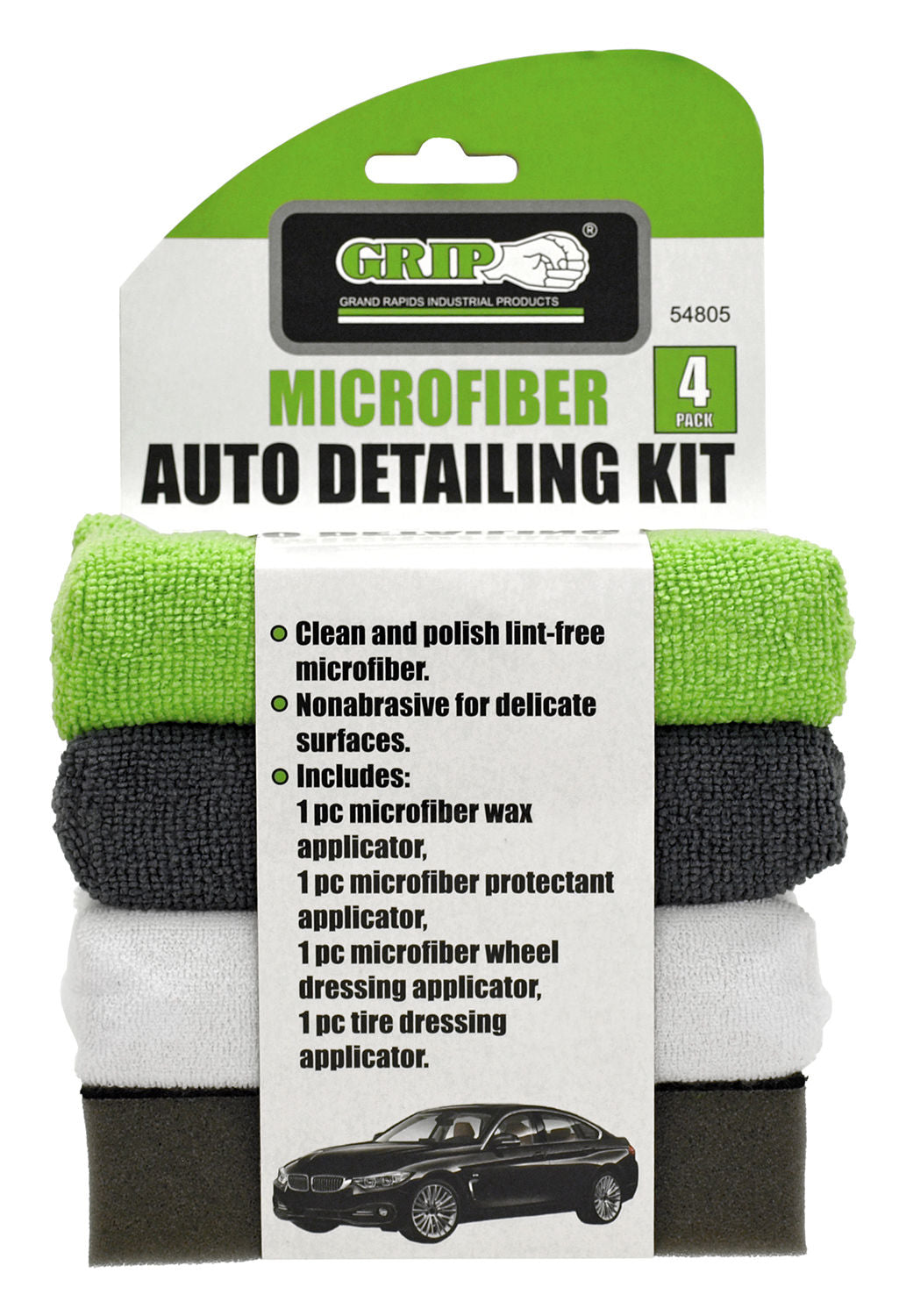 Microfiber Auto Detailing Kit - 4 Pieces