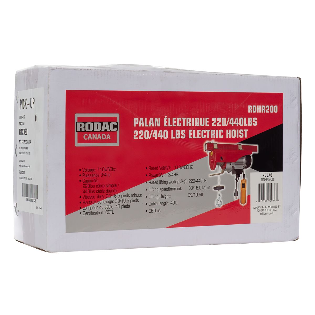 Electric Hoist 110V 440 Lbs