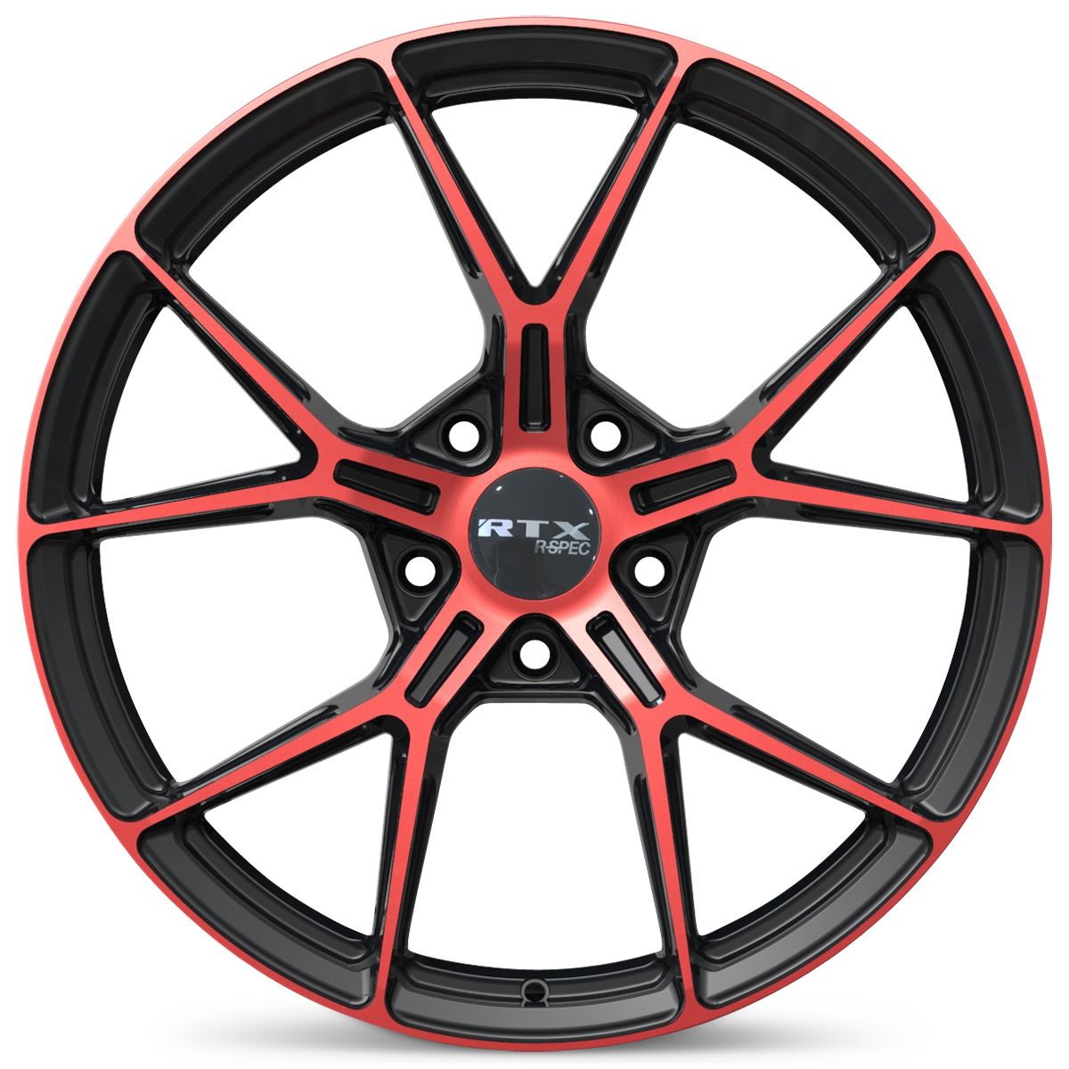 RS01 • Gloss Black Machined Red • 19x8.5 5x114.3 ET38 CB73.1