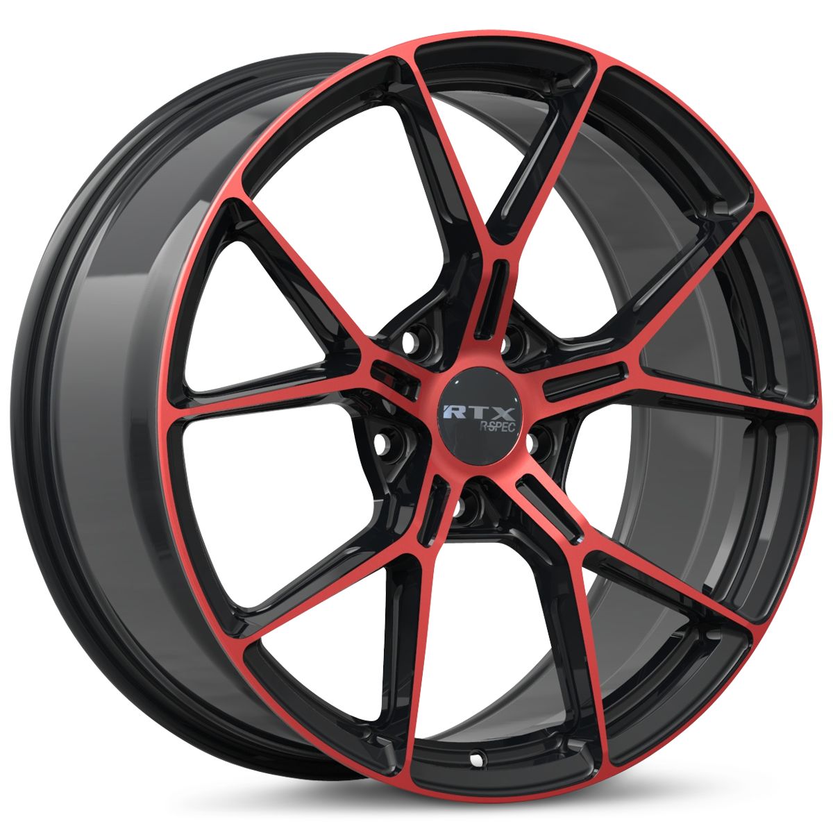 RS01 • Gloss Black Machined Red • 19x8.5 5x114.3 ET38 CB73.1