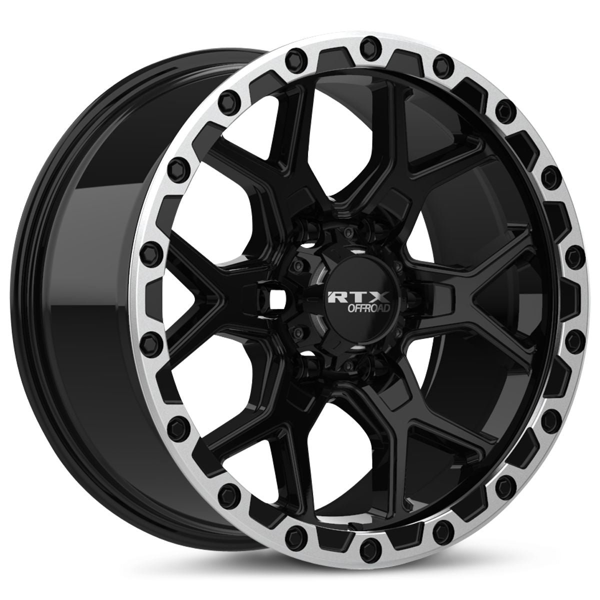 Storm • Gloss Black Milled with Machined Lip • 17x8.5 6x139.7 ET20 CB106.1