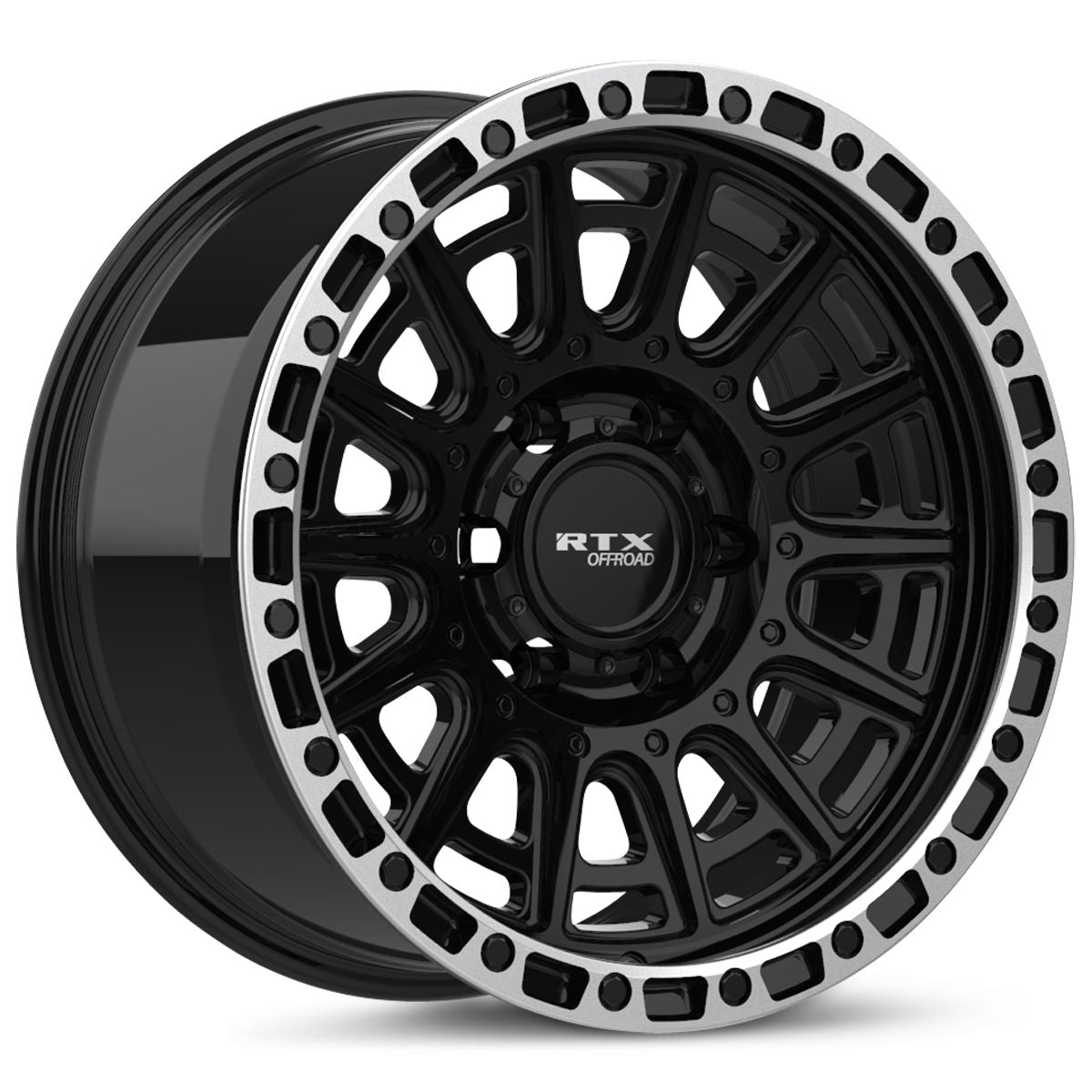Striker • Gloss Black Milled with Machined Lip • 17x8.5 6x139.7 ET10 CB106.1