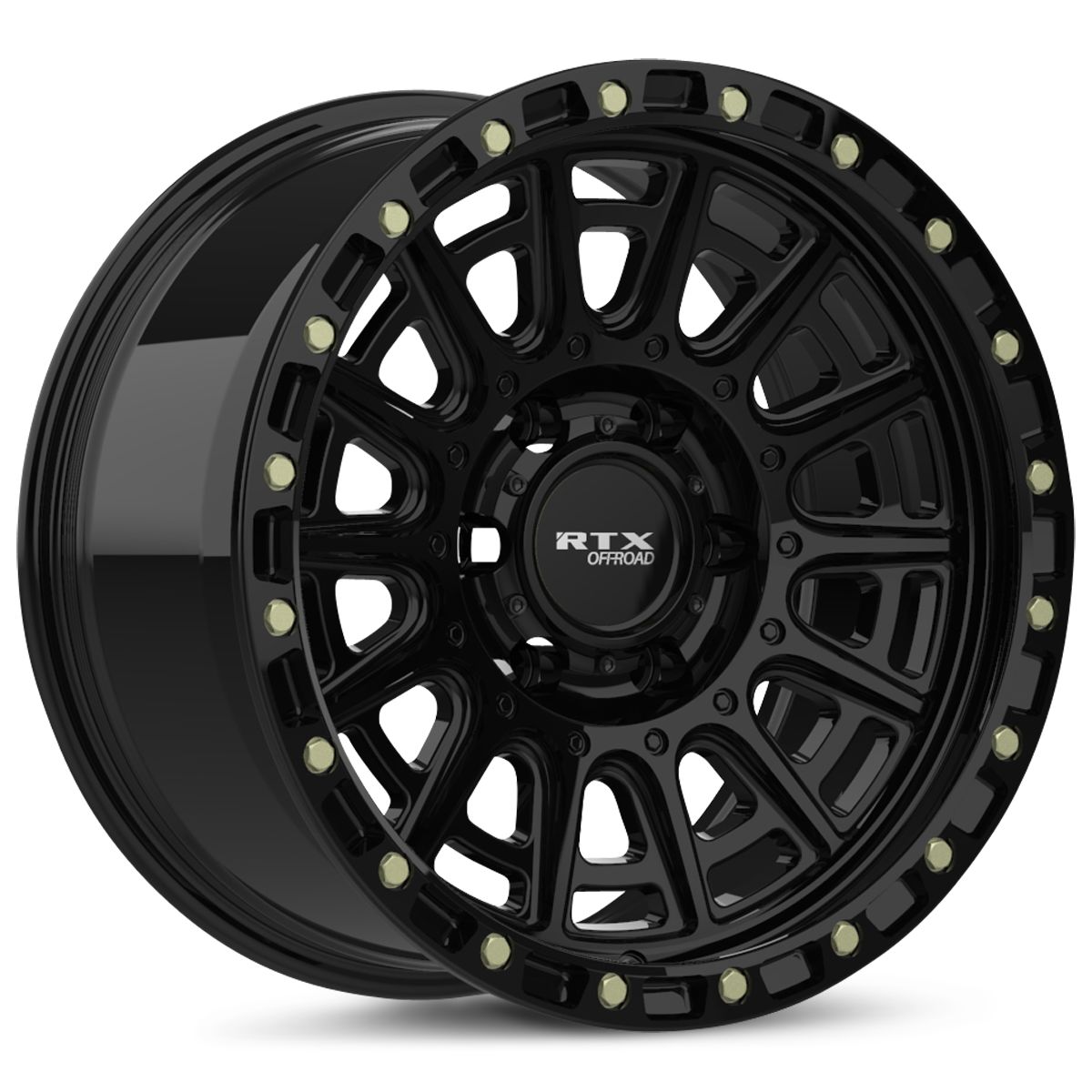 Striker • Gloss Black with Milled Rivets • 17x8.5 5x127 ET-10 CB71.5