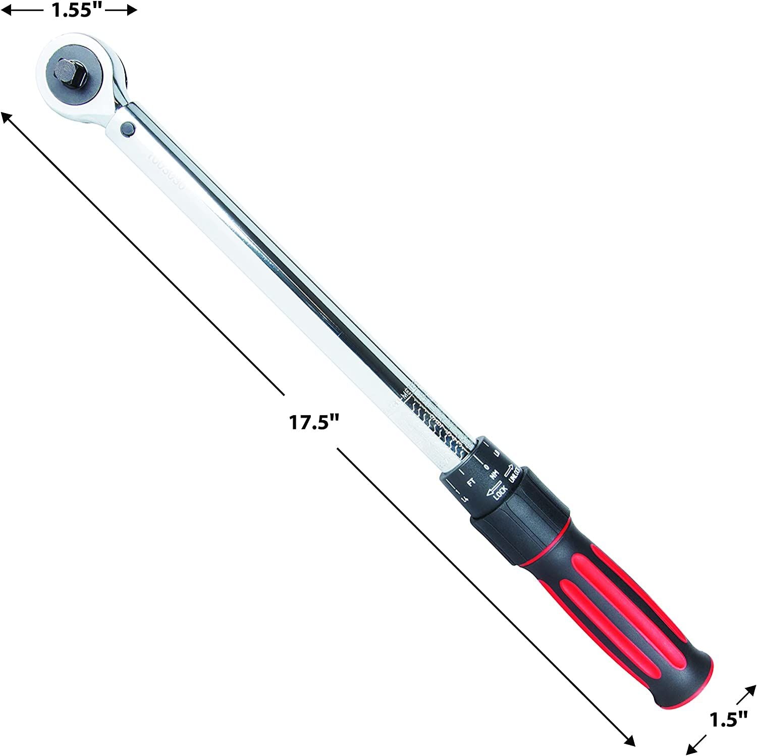 Performance Tools PTM198 - Torque Wrench 3/8" Drive, 10 fts/lbs to 100 ft/lbs Torque