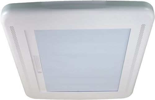 RV Products 00-03900 - MaxxAir MaxxShade Roof Vent Cover With Roller Shade - White