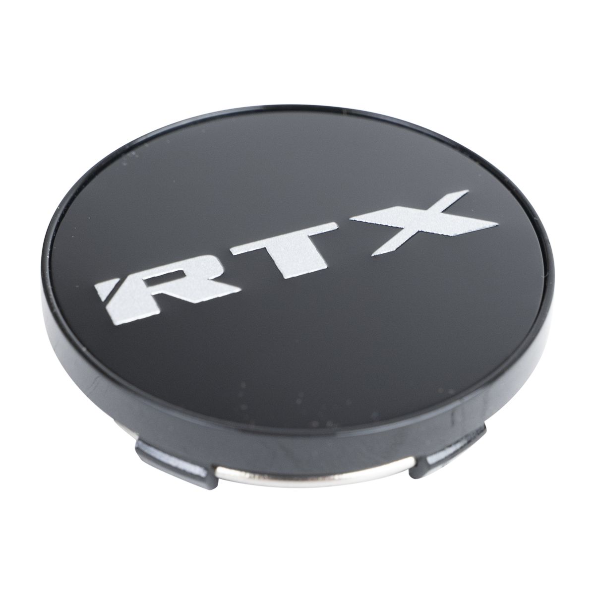 210K57BRT - Center Cap Black & Logo Flat with RTX Silver