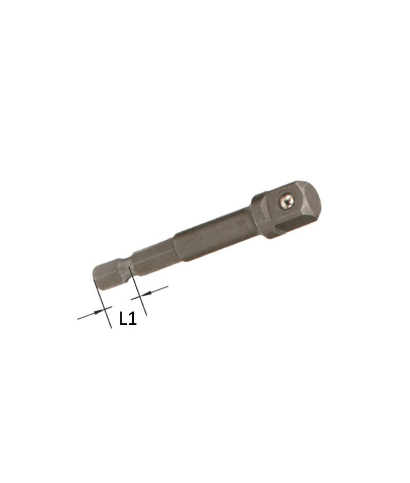 Genius 27206A - 1/4″ Hex Dr. 1/4″ Square Dr. Spinner Handle (for Electric Drill) 65 mmL