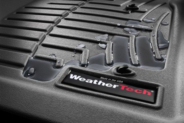 Weathertech® • 449724 • FloorLiner • Molded Floor Liners • Black • Second Row • Mazda CX-9 20-22