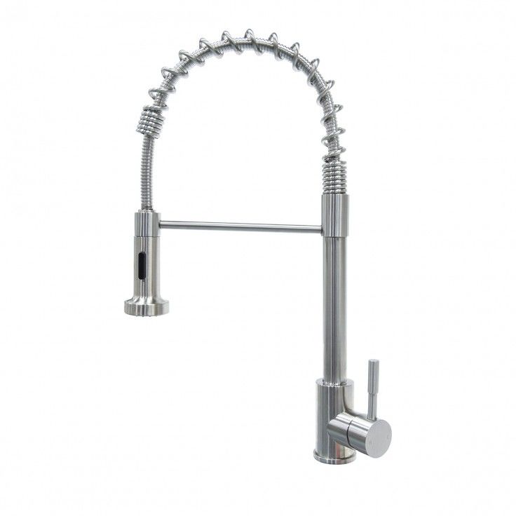 Lippert Components 719323 - Coiled Pull-Down Stainless Steel Faucet
