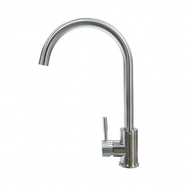 Lippert Components 719324 - Curved Gooseneck Stainless Steel Faucet