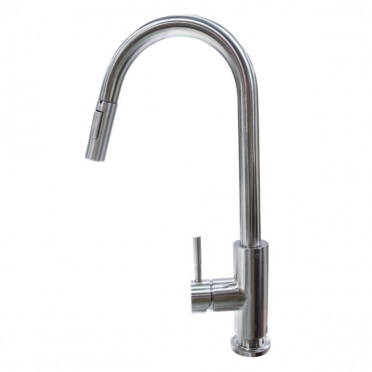 Lippert Components 719333 - Bullet Pull-Down Stainless Steel Faucet