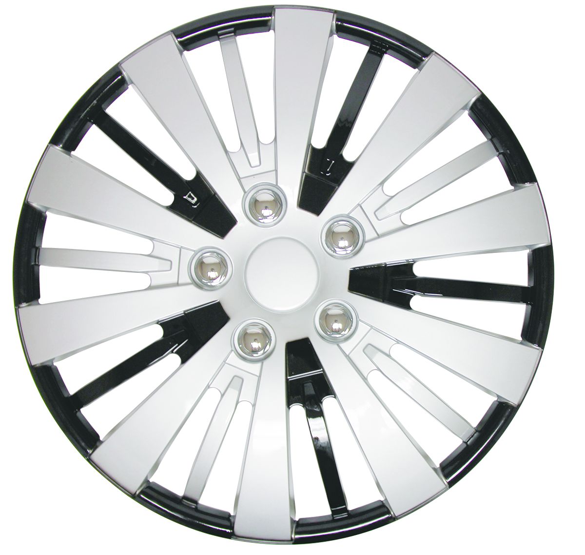 RTX CF80-1466SB - (1) ABS Wheel Cover Silver & Black 16"