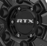 9056K100B1M5 - Center Cap Satin Black with RTX Chrome & Embossed Black Offroad