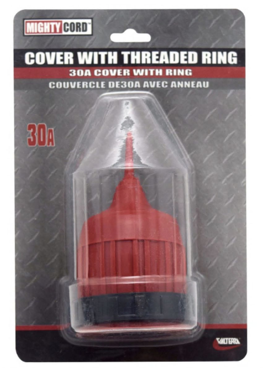 Valterra A10-30CVVP - Mighty Cord 30 Amp Cover with Threaded Ring, Red, Carded