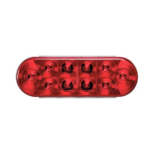 STOP/TURN LIGHT 6" OVAL RED