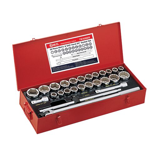 METRIC & SAE HAND SCKT SET 3/4