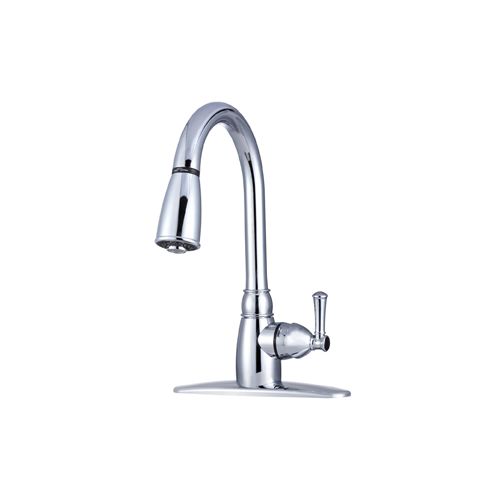 Dura Faucet DF-PK160-CP - Dura Non-Metallic Pull-Down RV Kitchen Faucet - Chrome Polished
