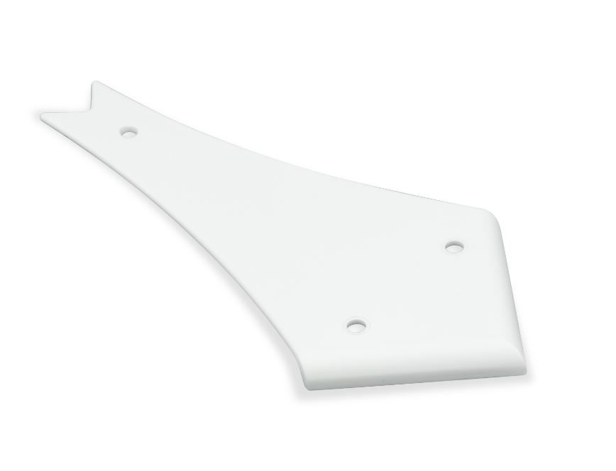 B&B Molders 94287 - Polar White 4″ Curved Corner Slide-Out Extrusion Cover