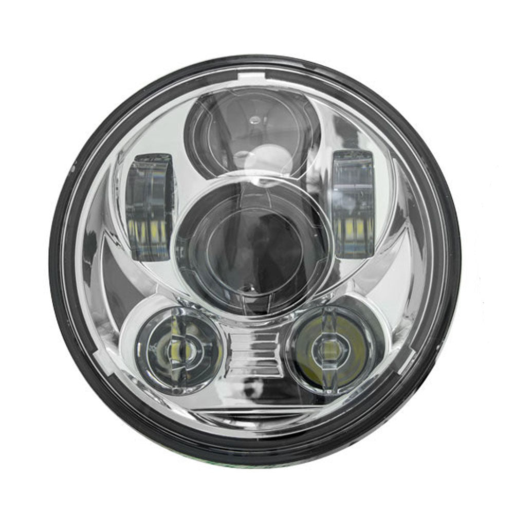 Saddle Tramp BC-562S - Silver Round Motorcycle Headlights - 5.6 Inch