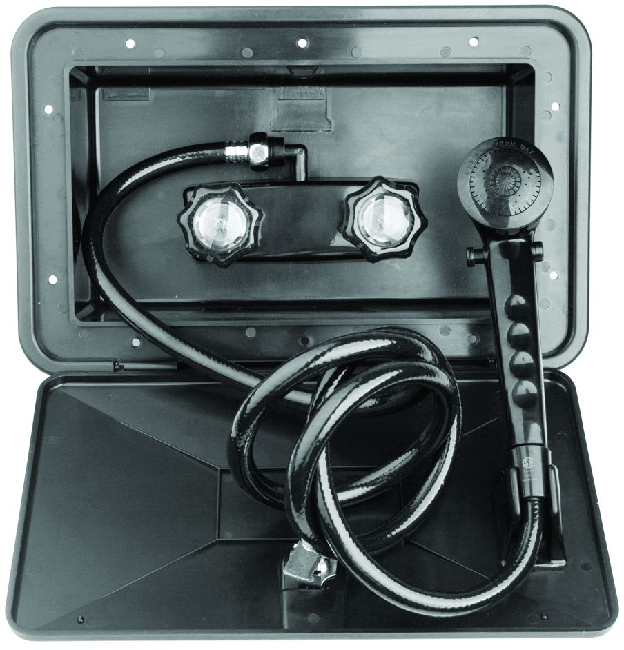 Dura Faucet DF-SA170-BK - Dura RV Exterior Shower Box Kit - Black