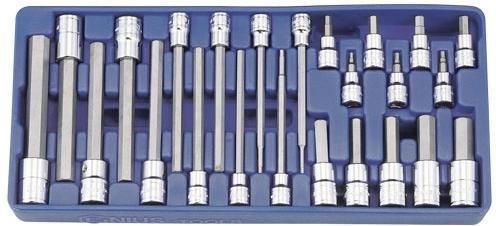 24PC 3/8" & 1/2DR SAE LONG HEX