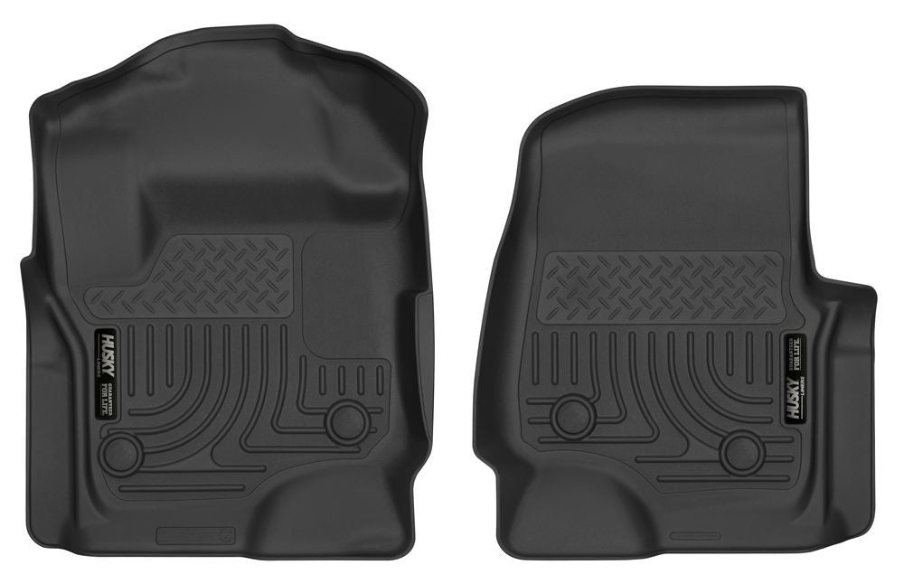 Husky Liners® • 52731 • X-Act Contour • Floor Liners • Black • First Row • Ford F-250 Super Duty 17-22