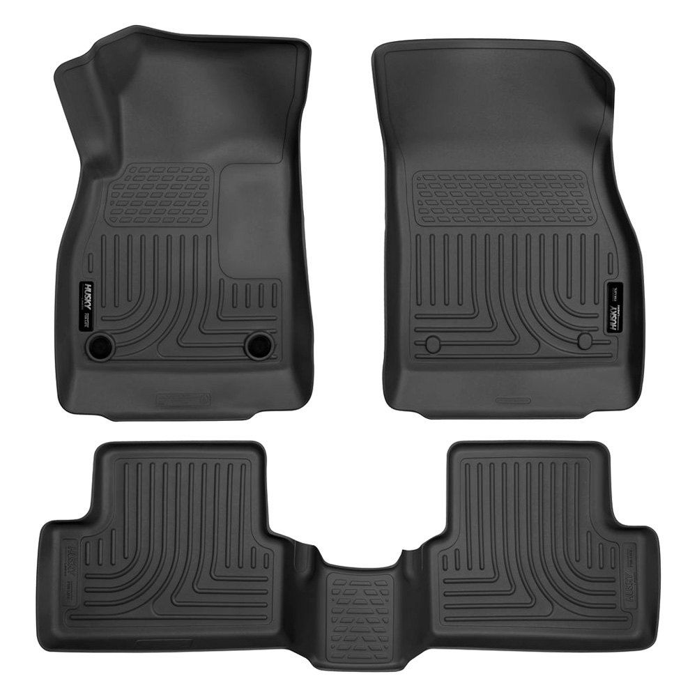 Husky Liners® • 98161 • WeatherBeater • Floor Liners • Black • First & Second Row