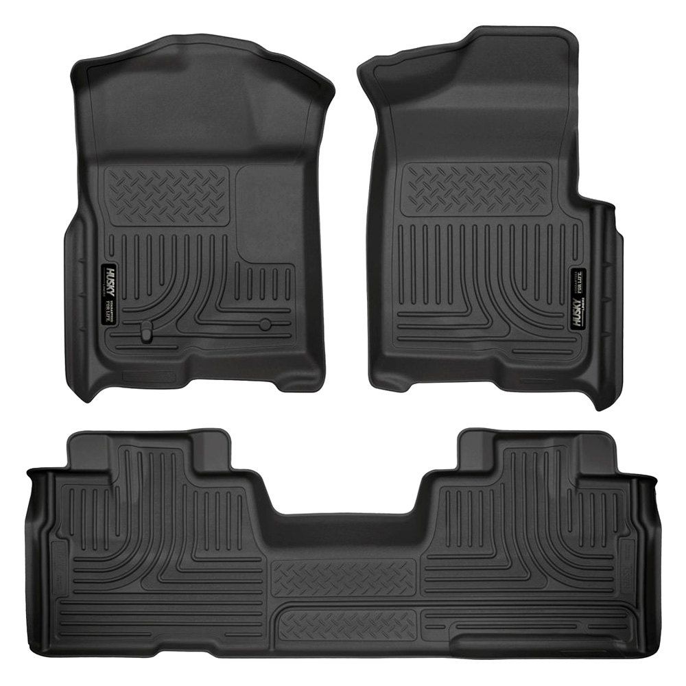 Husky Liners® • 98341 • WeatherBeater • Floor Liners • Black • First & Second Row