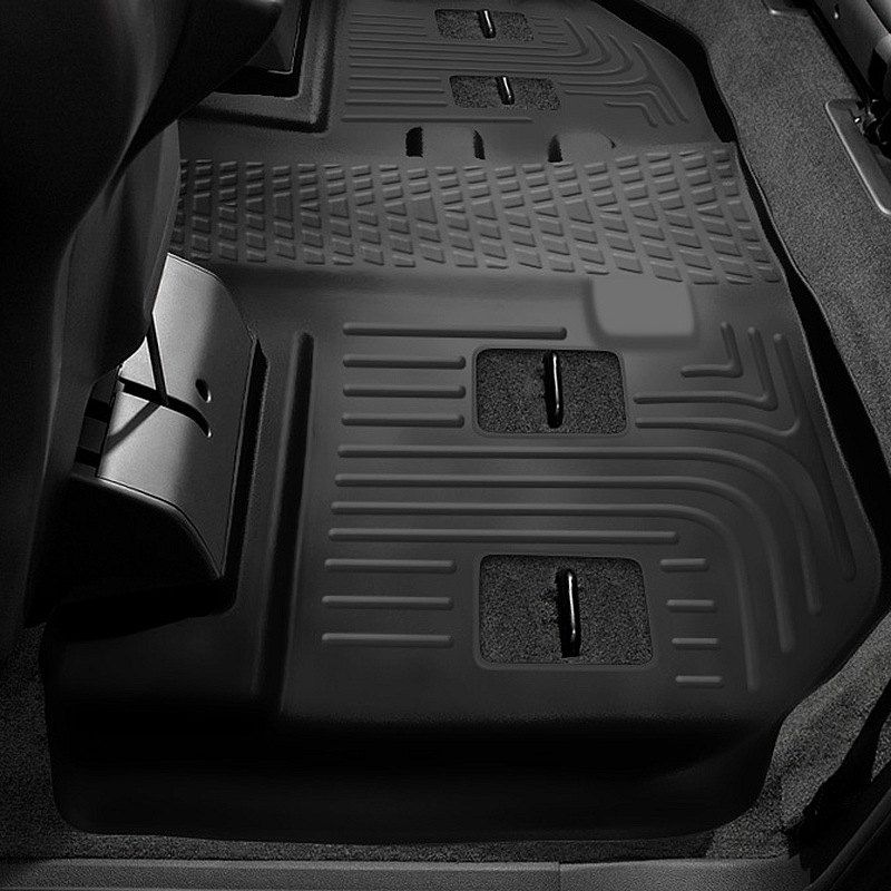 Husky Liners® • 55621 • X-Act Contour • Floor Liners • Black • Front • Ford Taurus 10-19 | Lincoln MKS 09-16