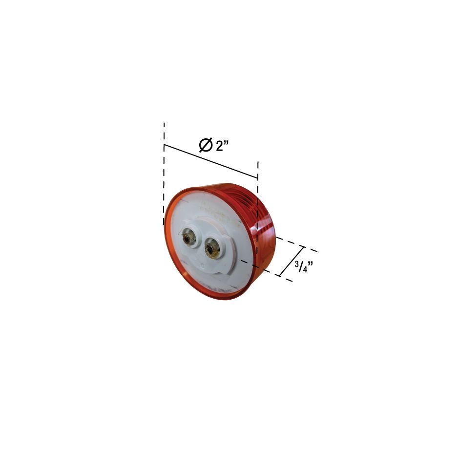 Uni-Bond LED2000-6A - 2″ Round LED Marker Lamp – 6 Diodes Amber