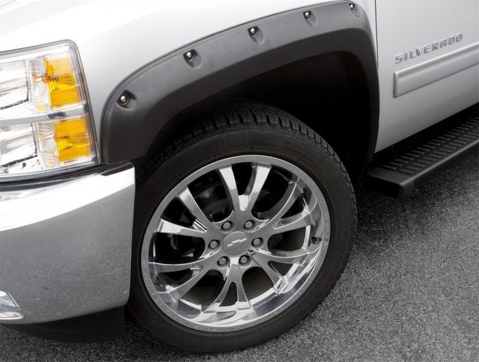 Lund RX135T - Elite Series Black Rivet Style Fender Flare Set - Front and Rear, Textured, 4-Piece Set Ford Ranger 2019