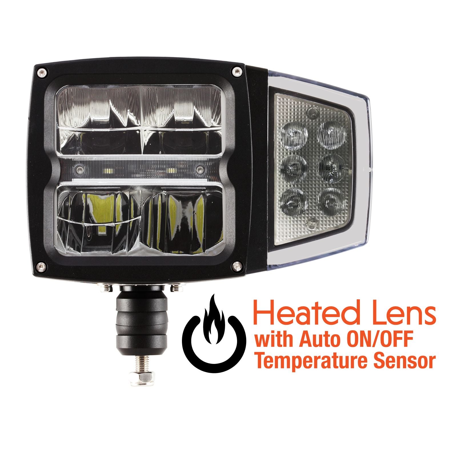 Uni-Bond LWP6600S - Heated Lens LED Snow Plow Light with Automatic On/Off Temperature Sensor