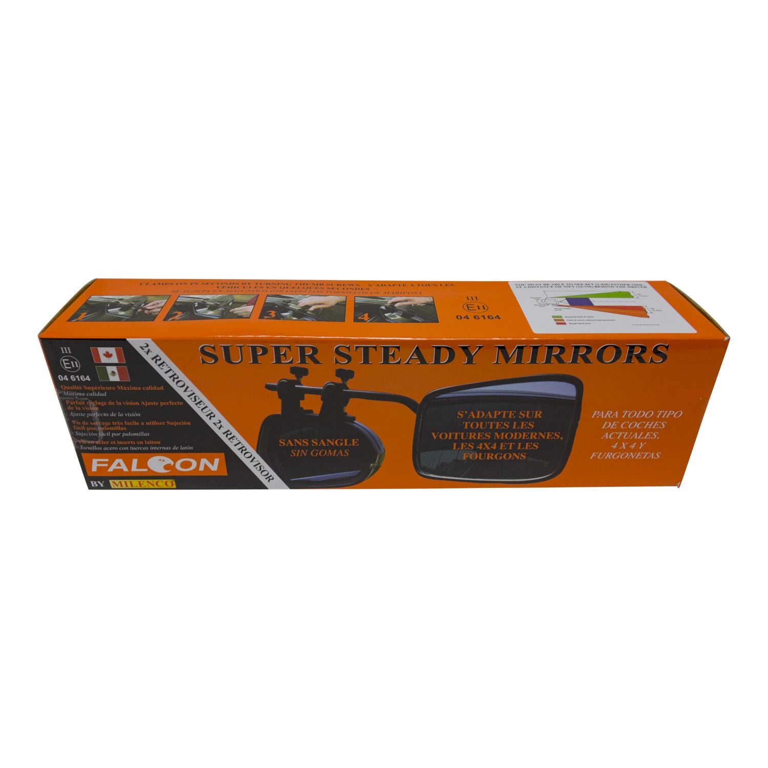 Milenco 4381 - Falcon Super Steady Mirror Double Pack