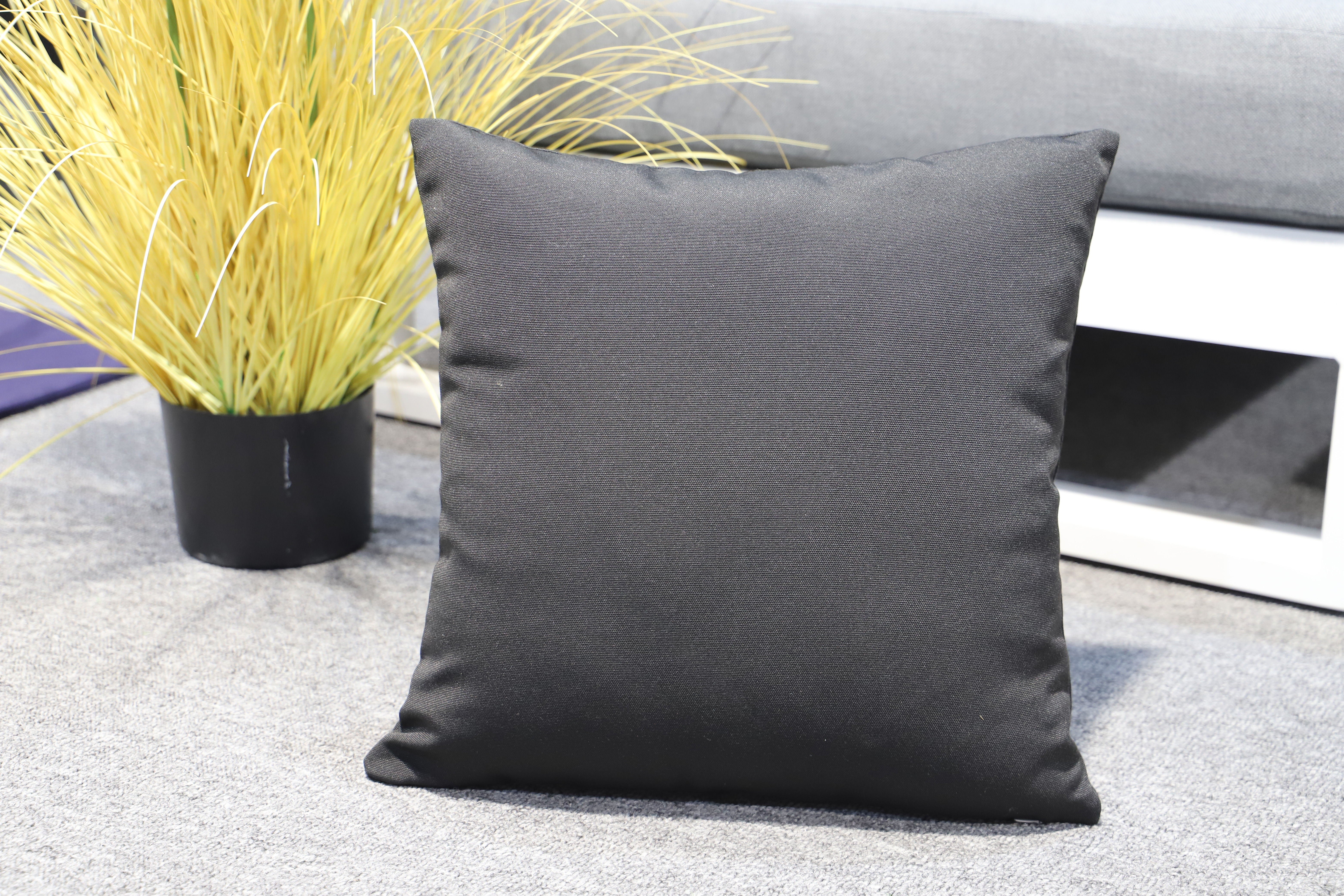 MOSS MOSS-0911N - 16 "x16" BLACK plain decorative cushion