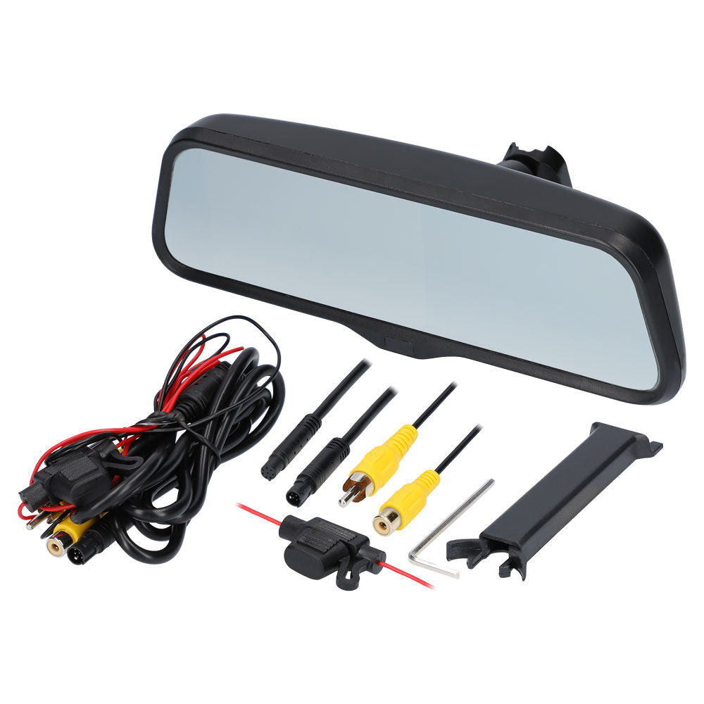 Power Sports MPS-WRM45 - Water-Resistant Rearview Mirror with 4.5 inch Monitor