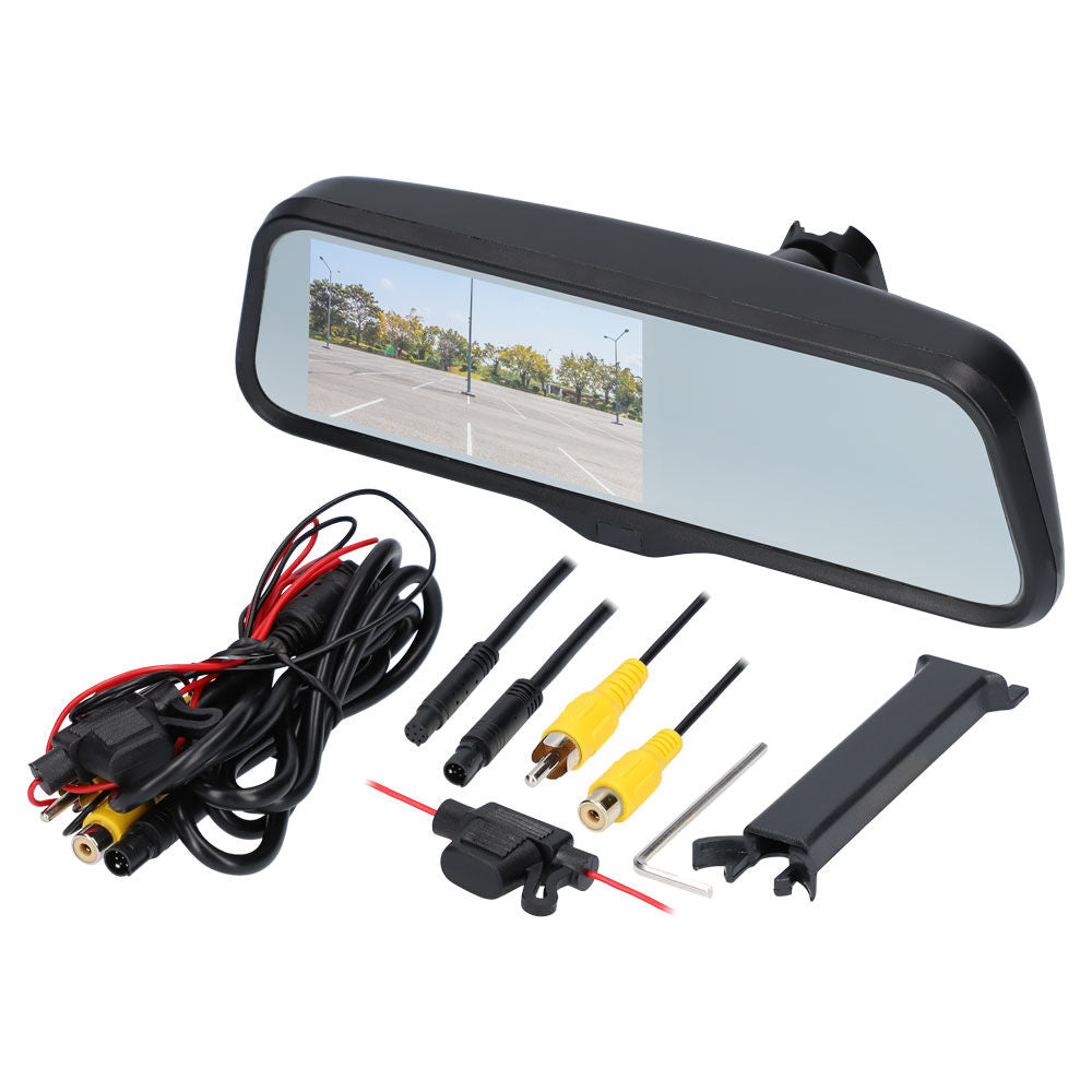 Power Sports MPS-WRM45 - Water-Resistant Rearview Mirror with 4.5 inch Monitor