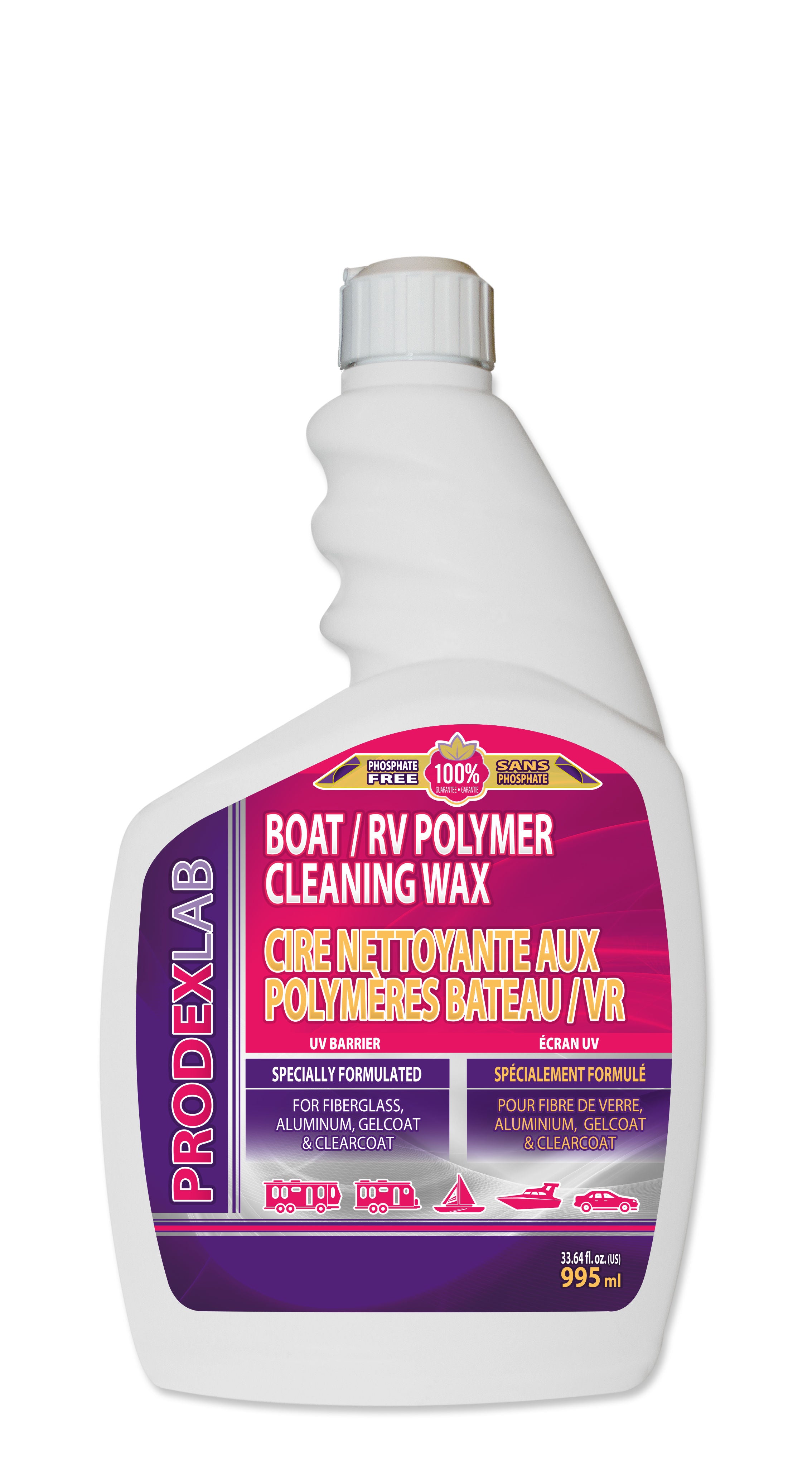 Prodexlab Q1800 - Prodexlab Boat / RV Polymer Cleaning Wax (995 ml)