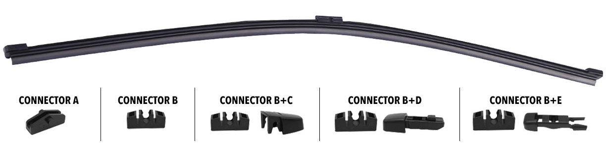 RTX RTX13ROE - 13" Euro Fit Clips Universal Rear Wiper Blade with adapters included