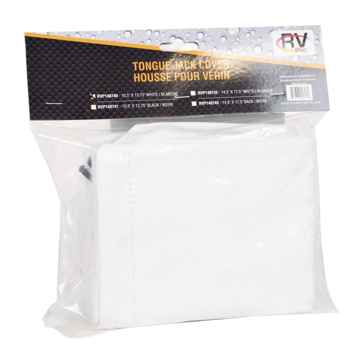 RV Pro TJC-1 Electric Jack Cover 10.5" X 13.75" White